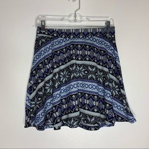 LA Hearts PacSun fair isle winter circle skater skirt M